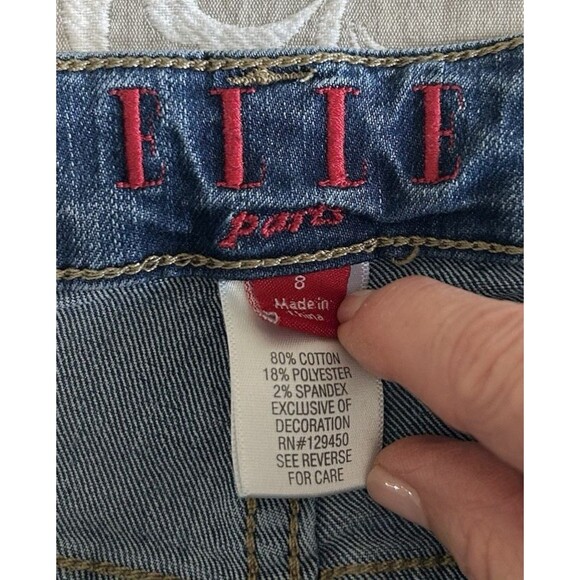 Elle Paris Jeans Women 8 Blue Mid Rise Skinny Medium Wash Preppy Comfy Stretch - Picture 3 of 13